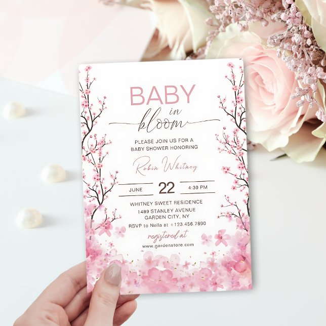 Inbjudan till baby i Bloom Baby Shower (Skapare uppladdad)