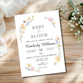 Inbjudan till baby i Bloom Baby Shower