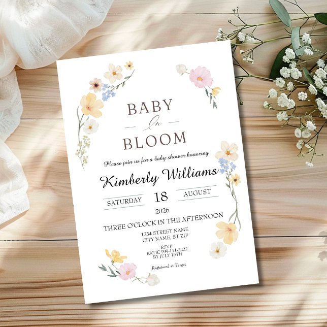 Inbjudan till baby i Bloom Baby Shower (Skapare uppladdad)
