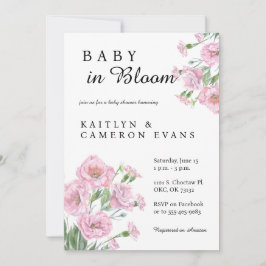 Inbjudan till baby i Bloom Baby Shower