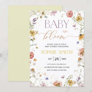 Inbjudan till baby i Bloom Girl Baby Shower
