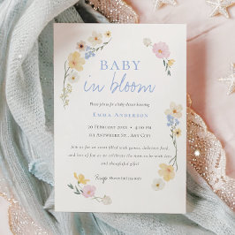 Inbjudan till baby i bloombabysknappen