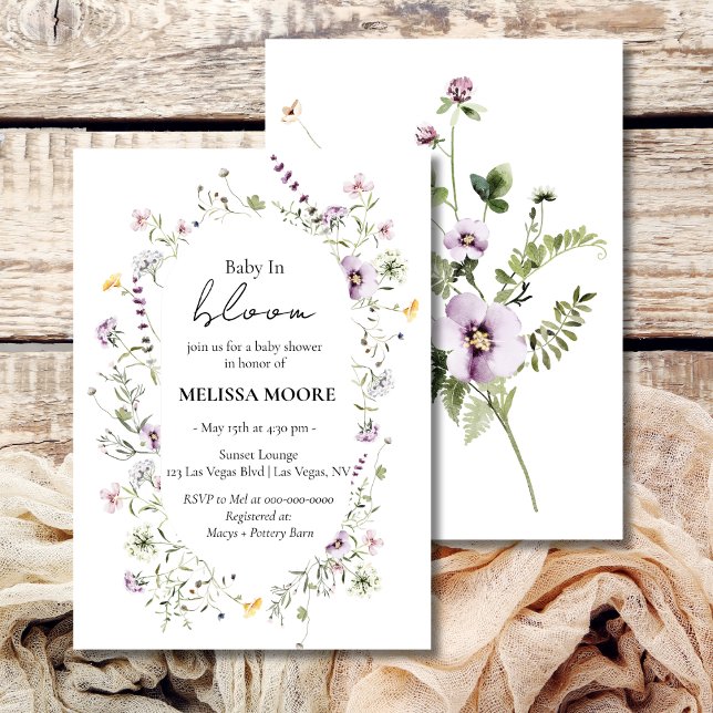 Inbjudan till baby i bloombabyskor (Skapare uppladdad)