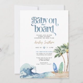 Inbjudan till baby ombord, Beach Baby Shower