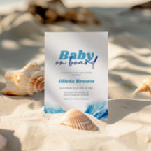 Inbjudan till baby ombord på babyskor, Surfa Baby