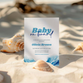 Inbjudan till baby ombord på babyskor, Surfa Baby