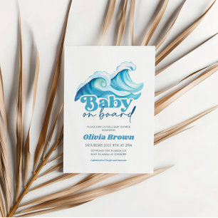 Inbjudan till baby ombord på babyskor, Surfa Baby