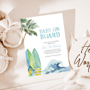 Inbjudan till Baby On Board Baby Shower