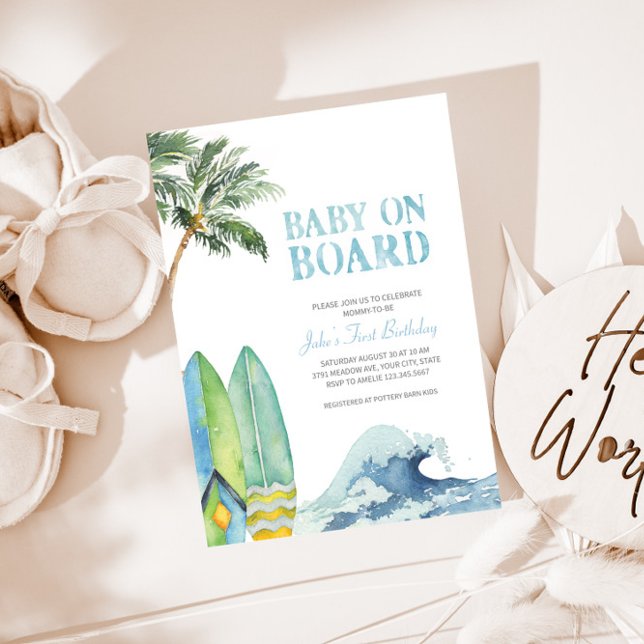Inbjudan till Baby On Board Baby Shower (Skapare uppladdad)