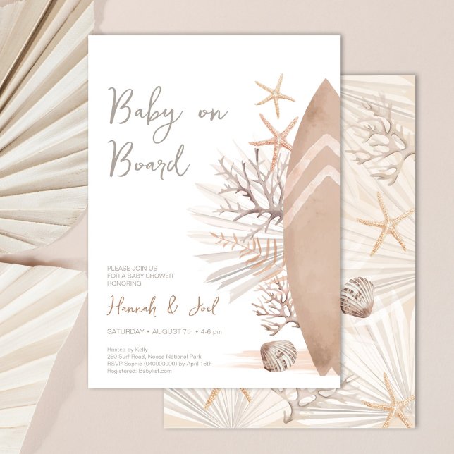 Inbjudan till baby på babyskor ombord (Skapare uppladdad)