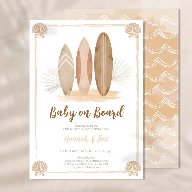 Inbjudan till baby på babyskor ombord (Skapare uppladdad)