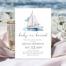 Inbjudan till baby på Boat Baby Shower ombord