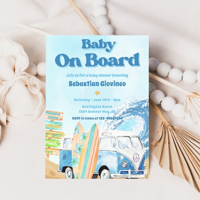 Inbjudan till baby på bockbänk för babyskor (Skapare uppladdad)