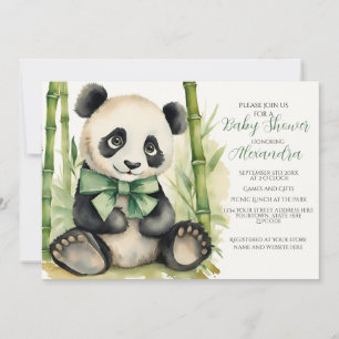 Inbjudan till Baby Panda Gender Neutral Baby Showe
