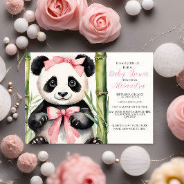 Inbjudan till Baby Panda Girl Baby Shower