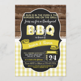 Inbjudan till Baby Q Baby Shower - Gult