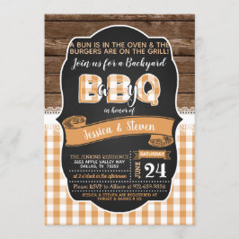 Inbjudan till Baby Q Baby Shower - Orange