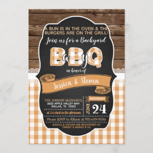 Inbjudan till Baby Q Baby Shower - Orange