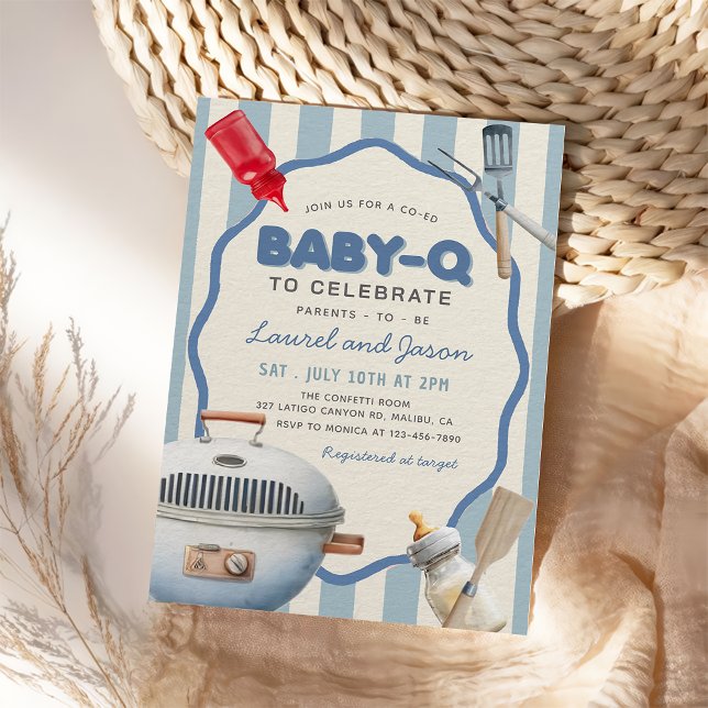 Inbjudan till baby-Q Backyard Baby Shower (Skapare uppladdad)