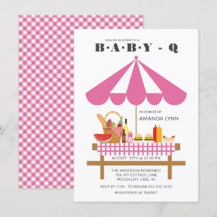 Inbjudan till Baby Q Girls Baby Shower