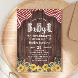 Inbjudan till Baby Q Solros BBQ Baby Shower