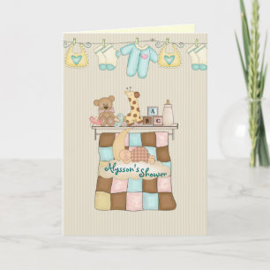 Inbjudan till baby Quilt Shower