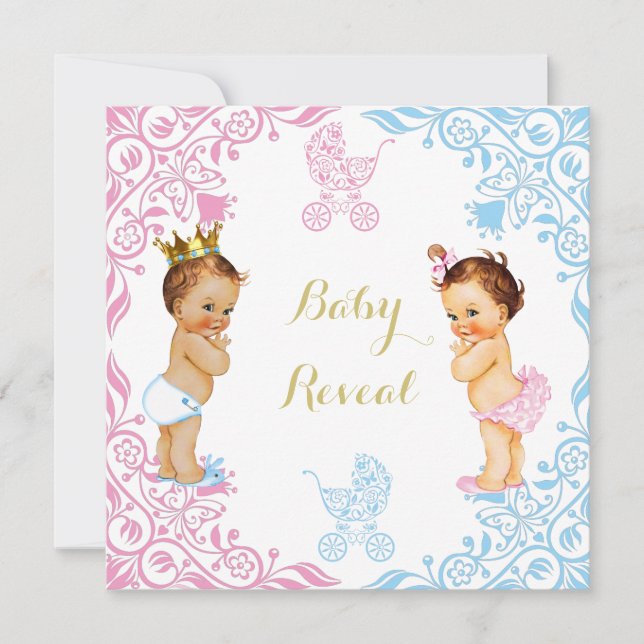Inbjudan till Baby Reveal Baby Shower (Framsida)