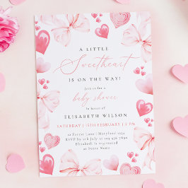 Inbjudan till Baby Rosa Bow Baby Shower