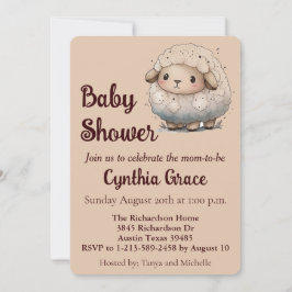 Inbjudan till baby Sheep Baby Shower