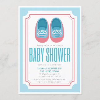 Inbjudan till Baby Shoes Baby Shower