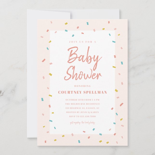 Inbjudan till baby shower (Framsida)