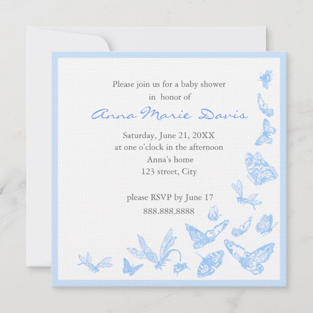 Inbjudan till baby shower (Framsida)