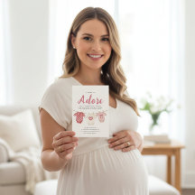 Inbjudan till baby shower - Adore A Girl