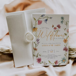 Inbjudan till Baby Shower-babyn för Flickans vatte