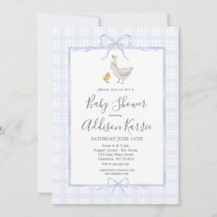 Inbjudan till baby shower för en pojke med söt och