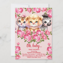 Inbjudan till baby shower för flicka