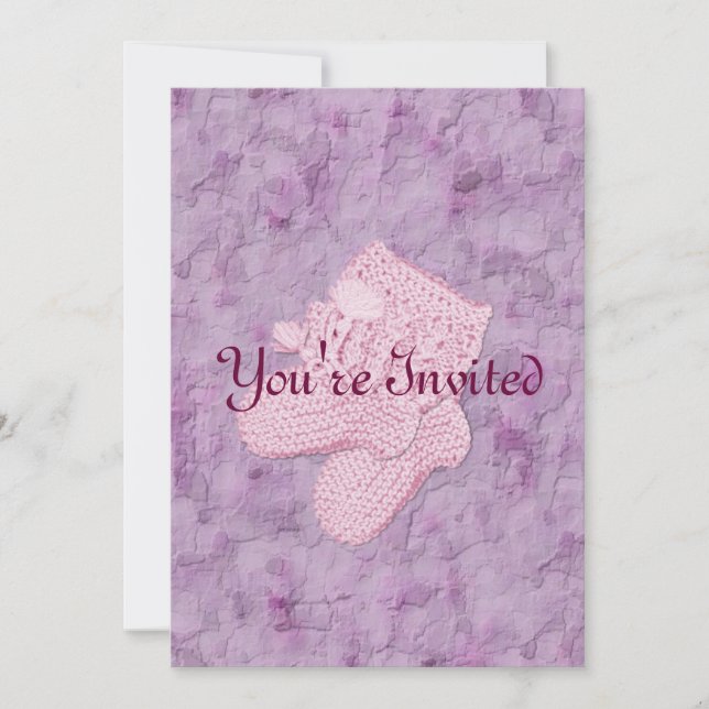 Inbjudan till baby shower för flicka (Framsida)
