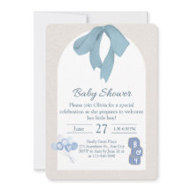 Inbjudan till baby shower för liten pojke