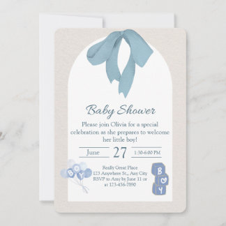 Inbjudan till baby shower för liten pojke