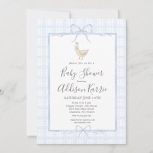 Inbjudan till baby shower för pojke med förberedan