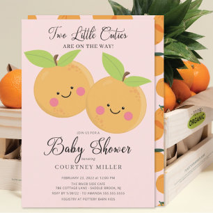 Inbjudan till Baby Shower för Twillingar för små h