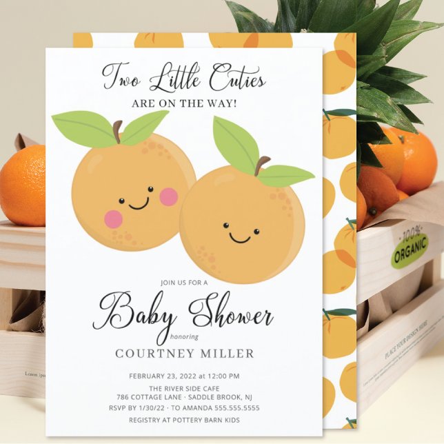 Inbjudan till Baby Shower för Twillingar för små h (Skapare uppladdad)