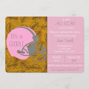 Inbjudan till Baby Shower Little All Star-temat Ba