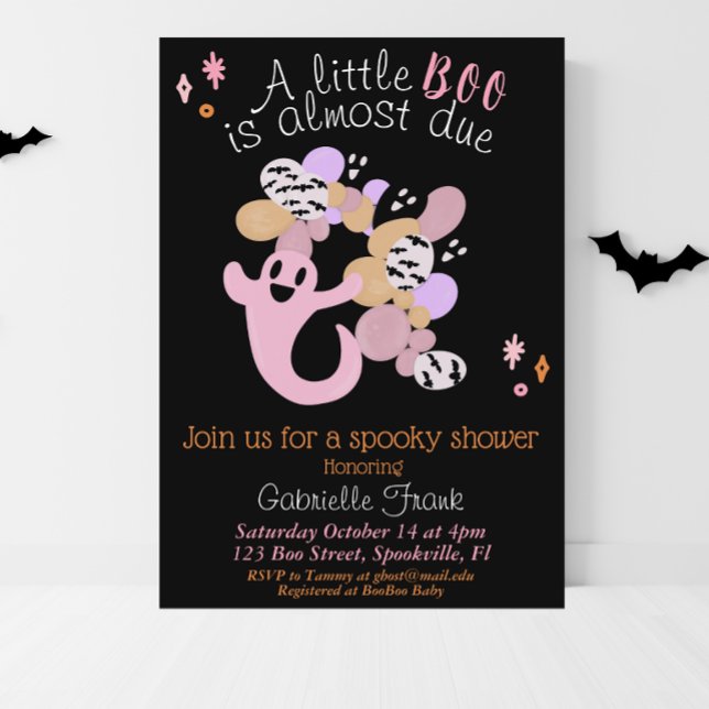 Inbjudan till Baby Shower Little Boo Girl (Skapare uppladdad)