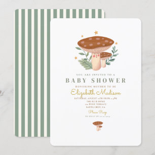 Inbjudan till Baby Shower Little svamp Watercolor
