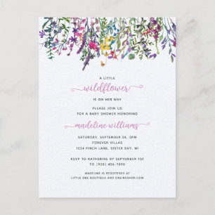 Inbjudan till Baby Shower Little Wildblomma