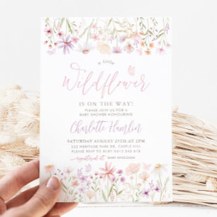 Inbjudan till Baby Shower Little Wildblomma
