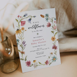Inbjudan till Baby Shower Little Wildblomma