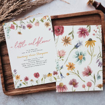 Inbjudan till Baby Shower Little Wildblomma