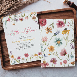 Inbjudan till Baby Shower Little Wildblomma